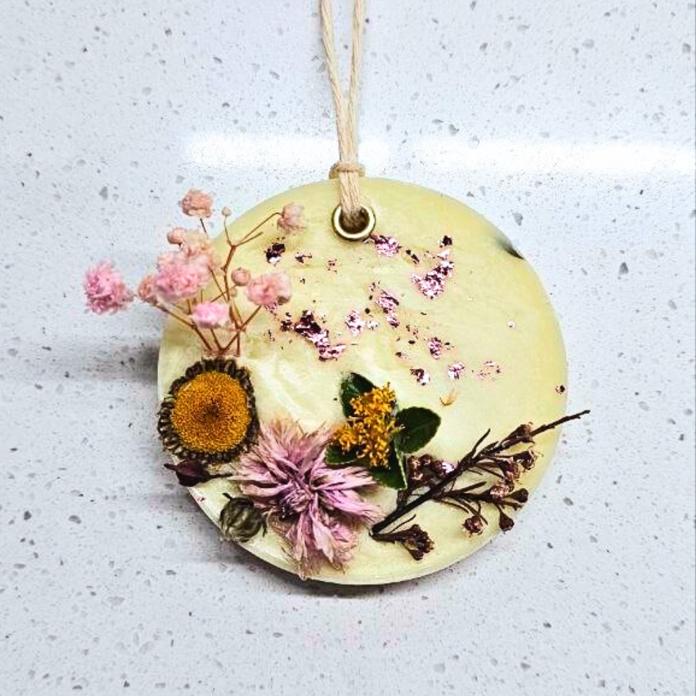 Handmade Botanical Wax Tablet - Round
